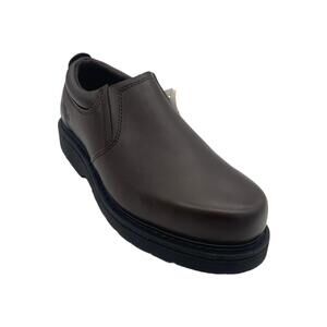 Work America Men's Work Slip-On Work Loafer Brown - Wide